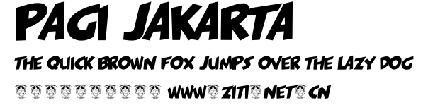 PAGI JAKARTA.otf字體轉換器圖片