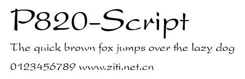 P820-Script.ttf字體轉換器圖片