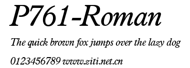 P761-Roman.ttf字體轉換器圖片