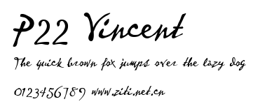 P22 Vincent.ttf字體轉換器圖片