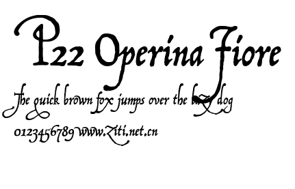 P22 Operina Fiore.ttf字體轉換器圖片