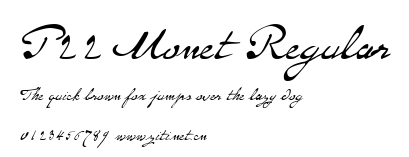 P22 Monet Regular.ttf字體轉換器圖片