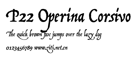 P22 Operina Corsivo.ttf字體轉換器圖片