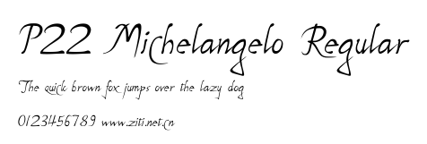 P22 Michelangelo Regular.ttf字體轉換器圖片