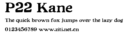 P22 Kane.ttf字體轉換器圖片