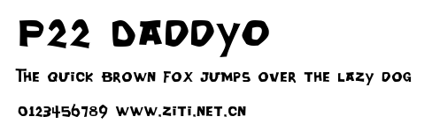 P22 DaddyO.ttf字體轉換器圖片