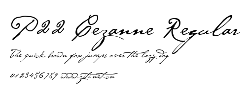 P22 Cezanne Regular.ttf字體轉換器圖片