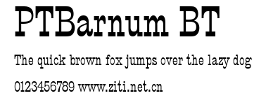 PTBarnum BT.ttf字體轉換器圖片