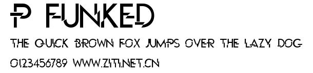 P Funked.ttf字體轉換器圖片