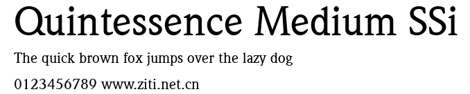 Quintessence Medium SSi.ttf字體轉換器圖片