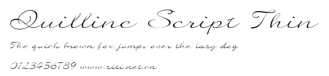 Quilline Script Thin.ttf字體轉換器圖片