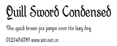 Quill Sword Condensed.ttf字體轉換器圖片