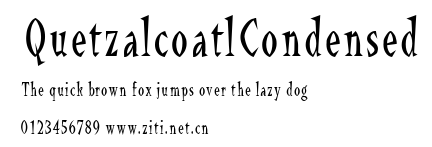 QuetzalcoatlCondensed.ttf字體轉換器圖片