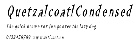 QuetzalcoatlCondensed.ttf字體轉換器圖片