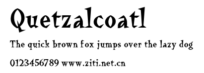 Quetzalcoatl.ttf字體轉換器圖片