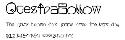 QuestraHollow.ttf字體轉換器圖片