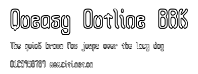 Queasy Outline BRK.ttf字體轉換器圖片