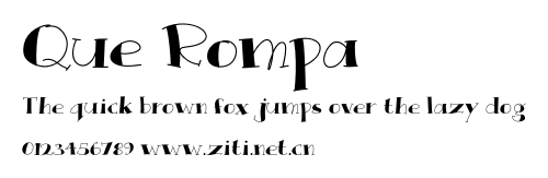 Que Rompa.otf字體轉換器圖片