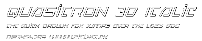 Quasitron 3D Italic.ttf字體轉換器圖片