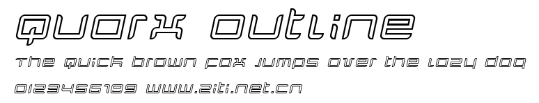 Quarx Outline.ttf字體轉換器圖片