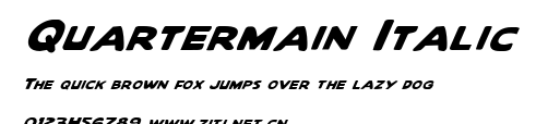 Quartermain Italic.ttf字體轉換器圖片