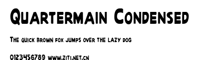 Quartermain Condensed.ttf字體轉換器圖片