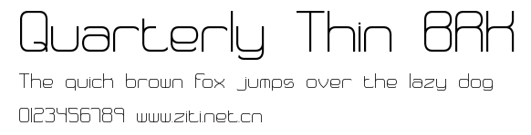 Quarterly Thin BRK.ttf字體轉換器圖片