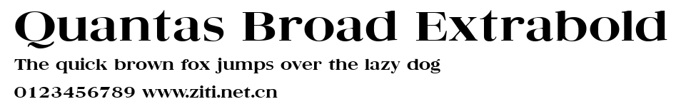 Quantas Broad Extrabold.ttf字體轉換器圖片