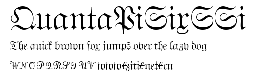 QuantaPiSixSSi.ttf字體轉換器圖片