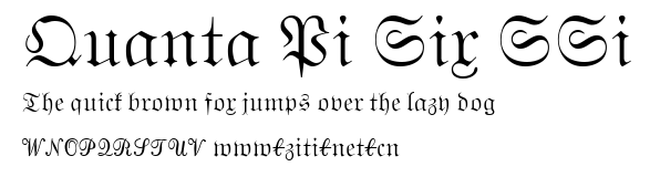 Quanta Pi Six SSi.ttf字體轉換器圖片