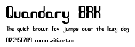 Quandary BRK.ttf字體轉換器圖片