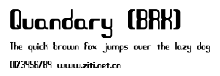 Quandary (BRK).ttf字體轉換器圖片