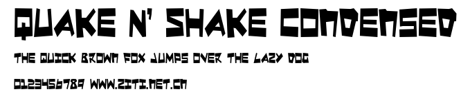Quake & Shake Condensed.ttf字體轉換器圖片