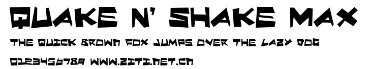 Quake & Shake Max.ttf字體轉換器圖片