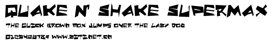 Quake & Shake SuperMax.ttf字體轉換器圖片