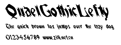 QuaelGothicLefty.ttf字體轉換器圖片
