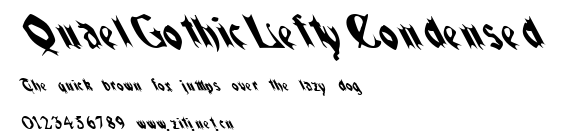 QuaelGothicLeftyCondensed.ttf字體轉換器圖片