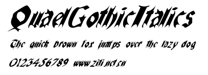 QuaelGothicItalics.ttf字體轉換器圖片