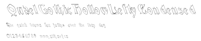 QuaelGothicHollowLeftyCondensed.ttf字體轉換器圖片