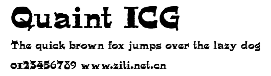 Quaint ICG.ttf字體轉換器圖片