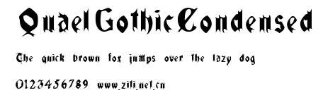 QuaelGothicCondensed.ttf字體轉換器圖片