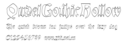 QuaelGothicHollow.ttf字體轉換器圖片