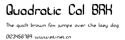 Quadratic Cal BRK.ttf字體轉換器圖片