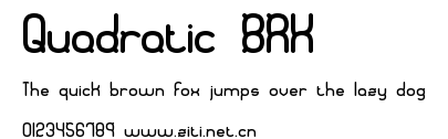 Quadratic BRK.ttf字體轉換器圖片