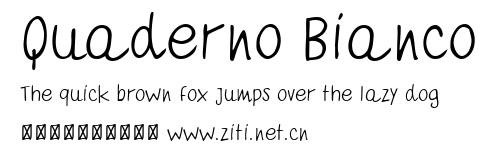 Quaderno Bianco.ttf字體轉換器圖片