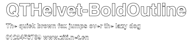 QTHelvet-BoldOutline.ttf字體轉換器圖片