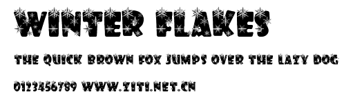 Winter Flakes.ttf字體轉換器圖片