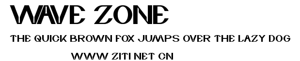 wave zone.ttf字體轉換器圖片