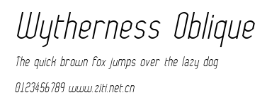Wytherness Oblique.ttf字體轉換器圖片