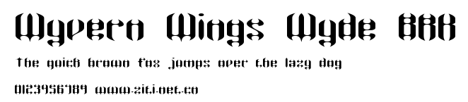 Wyvern Wings Wyde BRK.ttf字體轉換器圖片